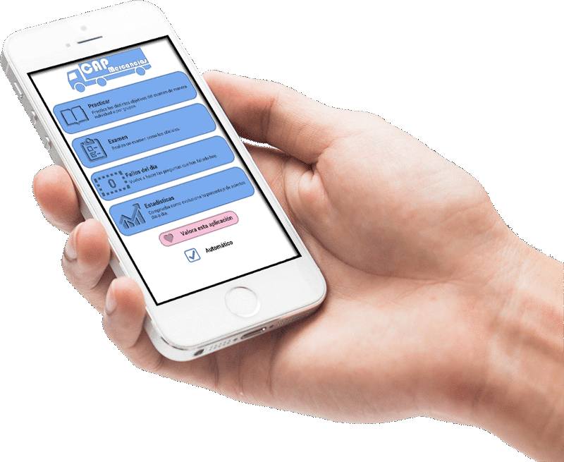 Instala "Examen CAP Mercancías España DGT" en Android o iOS